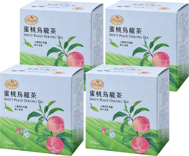 Magnet 曼寧 蜜桃烏龍茶, 3.5g, 15包, 4盒