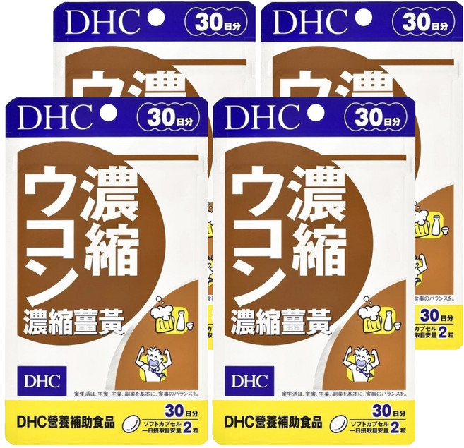 DHC 台灣公司貨 濃縮薑黃 30日份, 60顆, 345mg, 4包