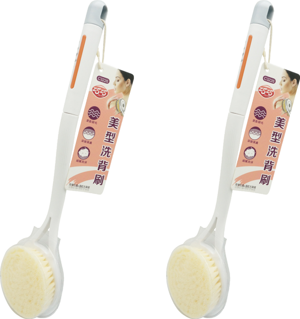 巧巧 美型洗背刷 37 x 8 x 3.5cm, 白色, 1支, 2支