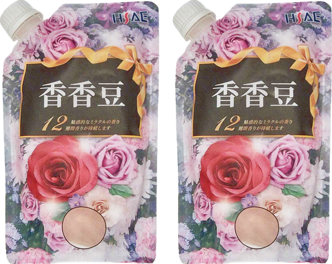 HSAE 衣物香香豆 持香12週 洗衣添加 散發清新玫瑰香, 130g, 2包