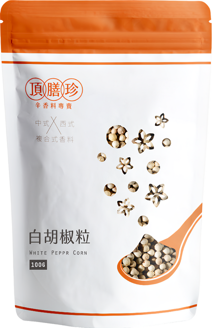 頂膳珍 白胡椒粒, 100g, 1包
