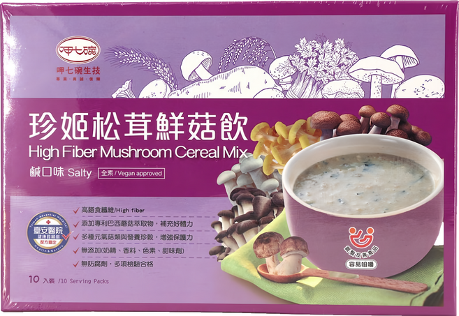 呷七碗 珍姬松茸鮮菇飲10包裝, 280g, 1盒
