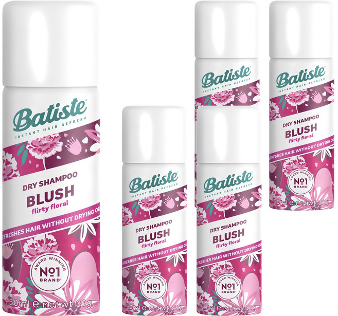 Batiste 芭緹絲 BLUSH 秀髮乾噴劑 清爽蓬鬆, 5瓶, 50ml