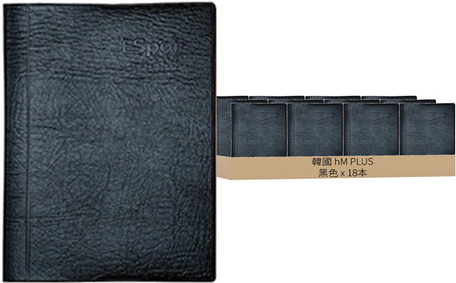 ESpoir 復古筆記本, 黑色, 18本