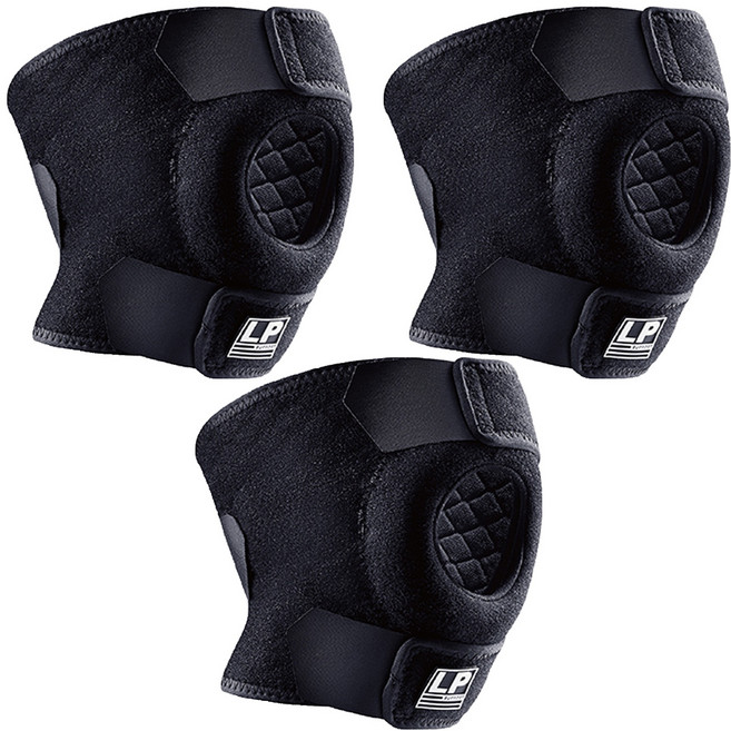 LP SUPPORT 高透氣調整型護膝 788CAR1-BK-F, 3個, 黑色