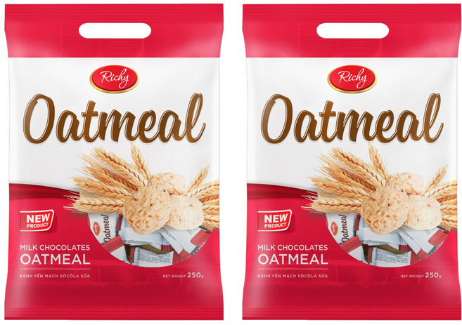 Richy 迷你一口燕麥酥, 250g, 2袋