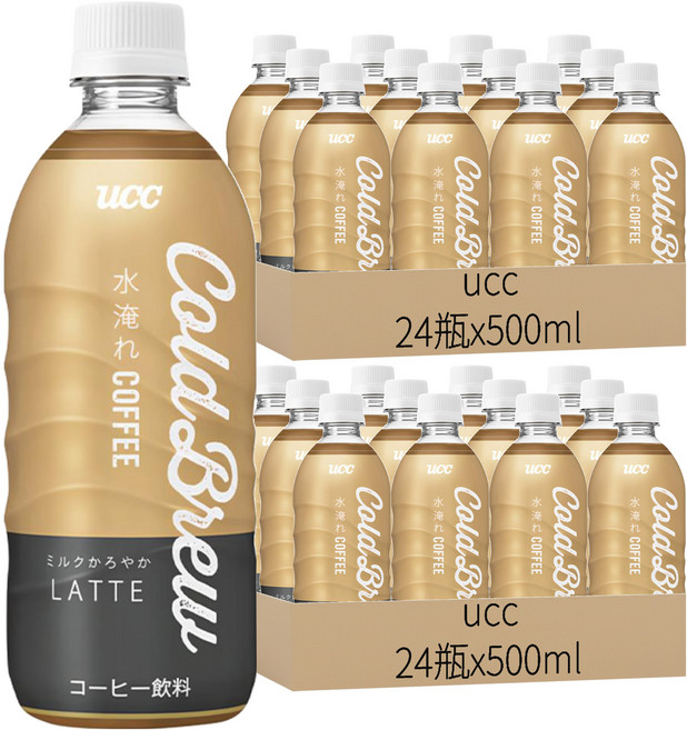 ucc 冷萃拿鐵咖啡飲料, 500ml, 48瓶