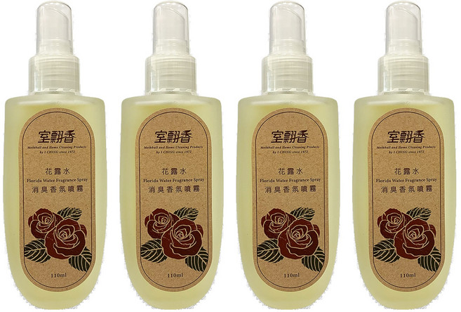 室翲香 花露水消臭香氛噴霧, 花露水, 110ml, 4瓶