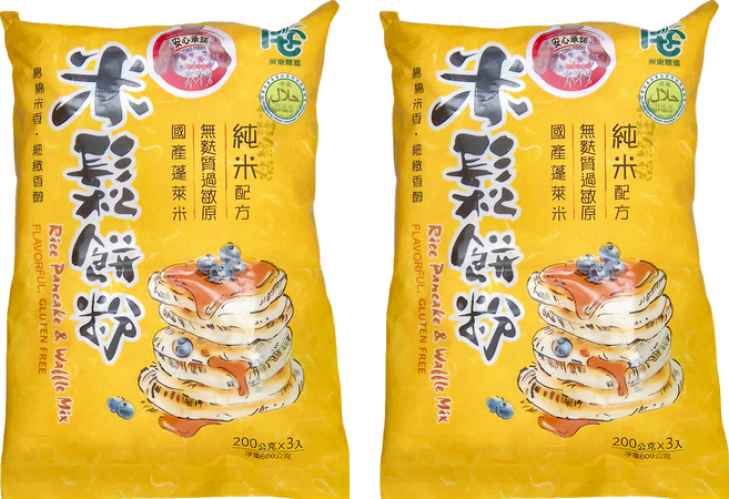 屏東農產米鬆餅粉, 2包, 600g