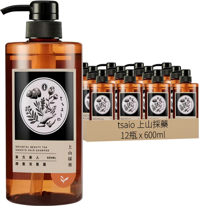 tsaio 上山採藥 東方美人順髮洗髮露, 600ml, 12瓶