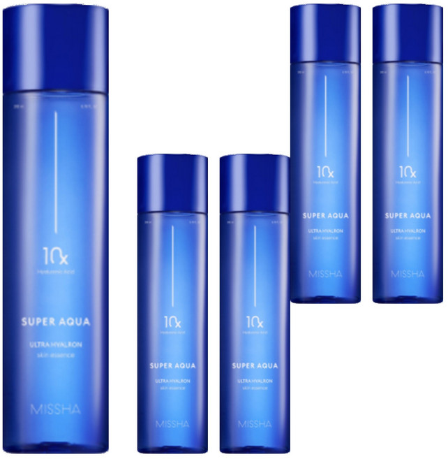 MISSHA Super Aqua 玻尿酸保濕補水精華, 200ml, 5瓶