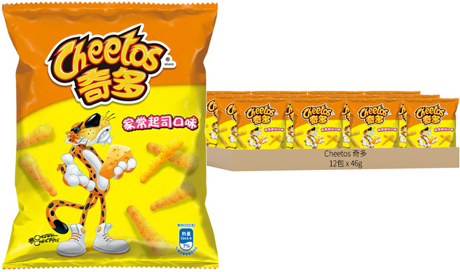 Cheetos 奇多 家常起司口味玉米棒, 46g, 12包
