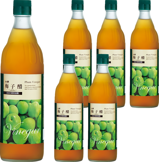 台糖 梅子醋, 6個, 600ml