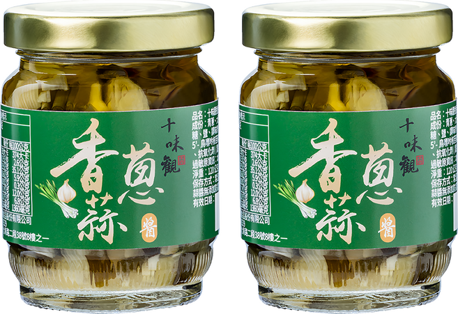 十味觀 香蔥蒜醬 120g 嚴選台灣青蔥大蒜 拌麵拌菜皆宜, 2罐