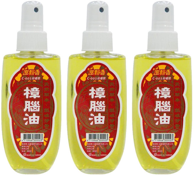 室翲香 玻璃樟腦油, 100ml, 3瓶