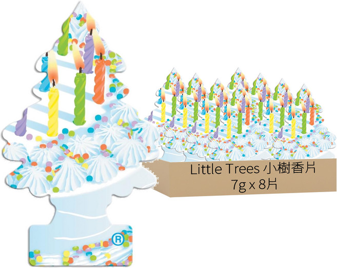 Little Trees 小樹香片 繽紛派對 持久留香 時髦可愛 輕巧易掛, 7g, 8片