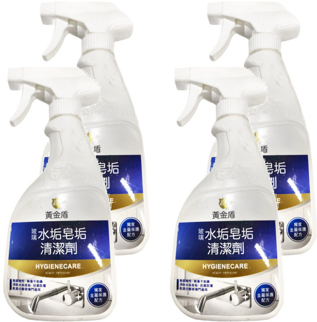 黃金盾 浴廁水垢皂垢清潔劑, 400ml, 4瓶