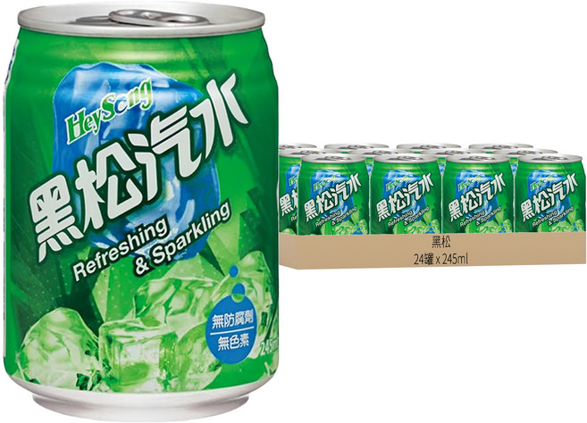 黑松 汽水, 245ml, 24罐