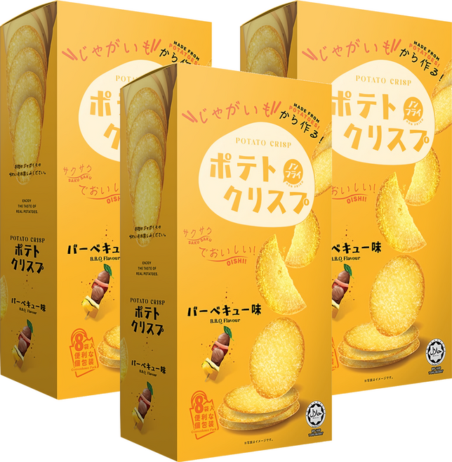Win2 日本版 馬鈴薯脆餅 燒烤味, 160g, 3盒