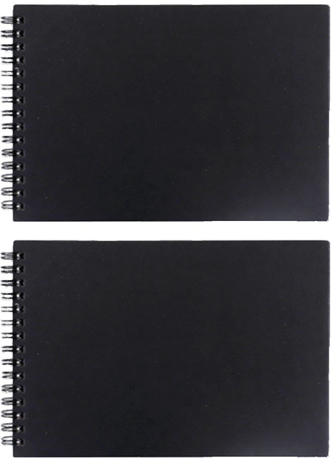 珠友文化 13K雙圈繪圖本 40張 NQ-63303-01 30.2 x 21.4 x 1cm, 黑色, 2本