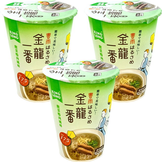 金龍一番 酸菜鴨肉杯冬粉 41g, 3入