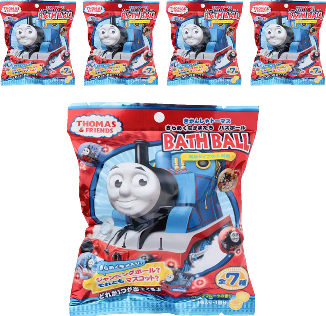 日本 nol 湯瑪士小火車入浴球 內附玩具, 60g, 5個