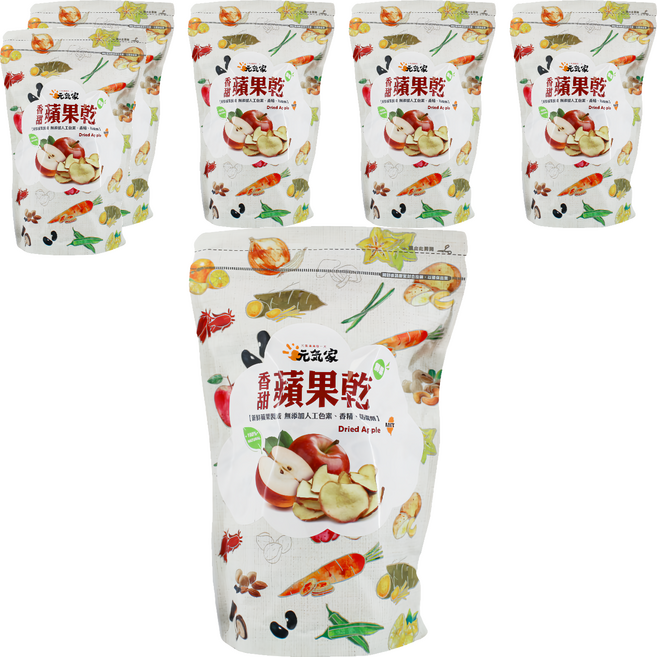 元氣家 蘋果乾, 200g, 6包