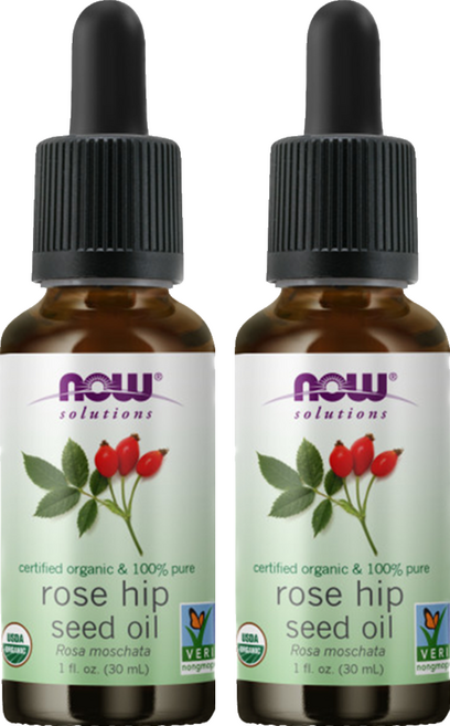 NOW solutions 美國USDA有機認證純玫瑰果保濕油, 30ml, 2瓶