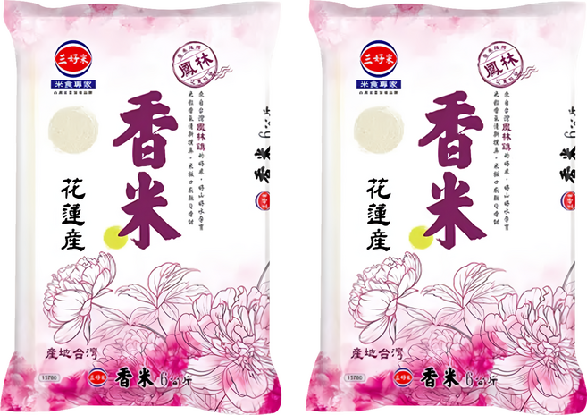 三好米 花蓮產 香米, 6kg, 2包, 未分級