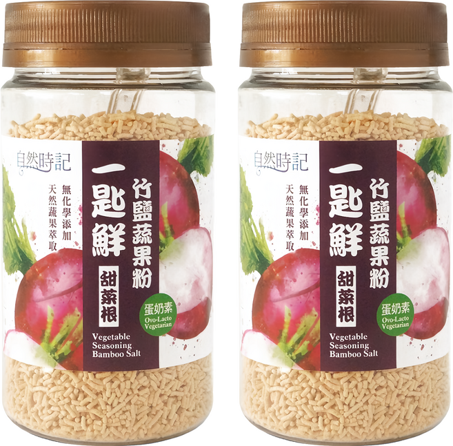 Nature Time 自然時記 一匙鮮 竹鹽蔬果粉 甜菜根, 120g, 2罐