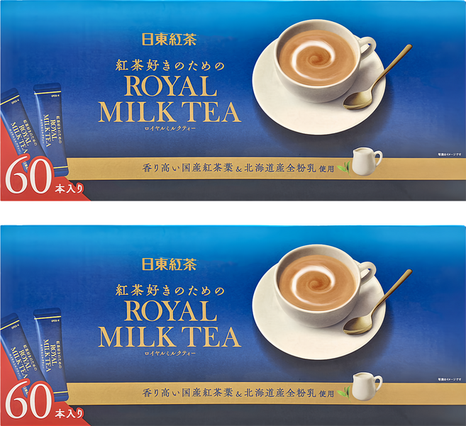 日東紅茶 皇家奶茶經典原味, 14g, 60包, 2盒