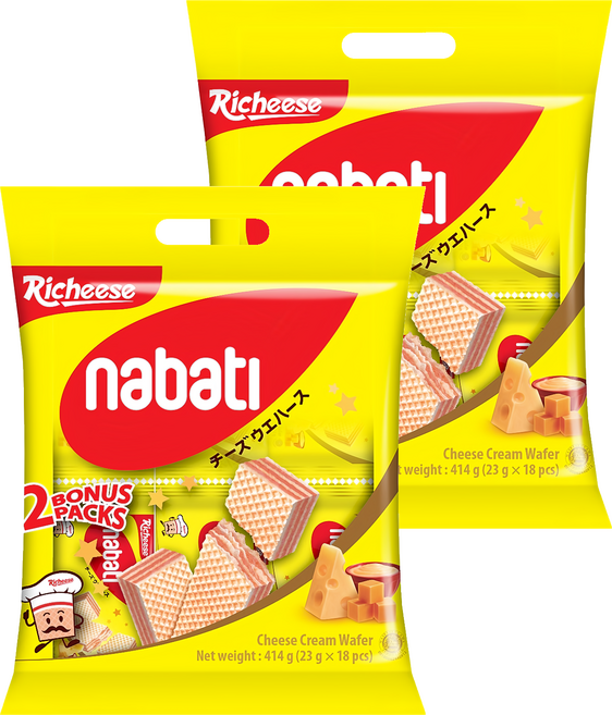 nabati 麗芝士 起司威化餅, 414g, 2袋