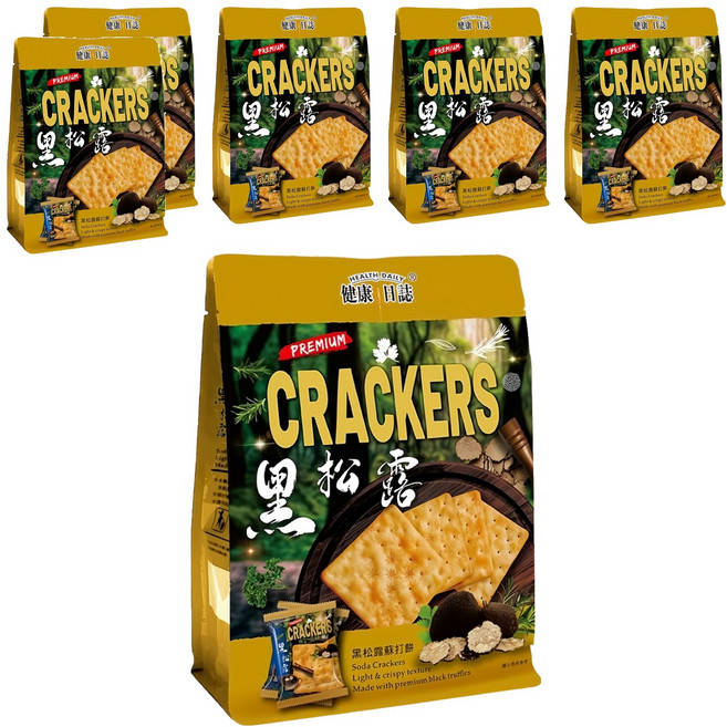HEALTH DAILY 健康日誌 黑松露蘇打餅 超酥脆餅體 獨立包裝, 192g, 6袋