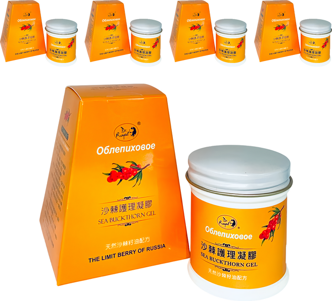 Dr.Royal 沙棘護理凝膠 俄羅斯, 天然沙棘味, 75g, 5罐