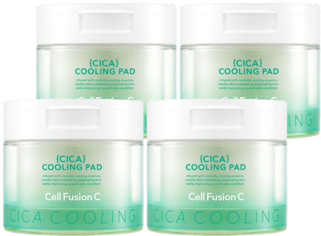 Cell Fusion C 台灣公司貨 積雪草鎮靜涼感棉片 180ml, 4個, 70片