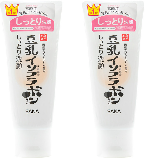 SANA 莎娜 豆乳美肌 濃潤 洗面乳 深層保濕不緊繃 溫和清潔配方, 150g, 2條