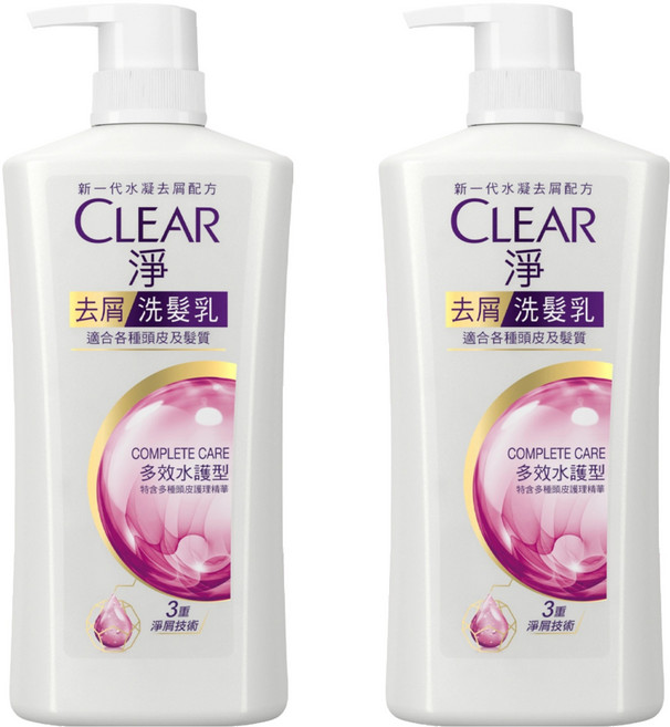 CLEAR 淨 女士去屑洗髮乳 多效水護型, 750g, 2瓶