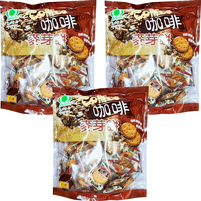 昇田食品 咖啡麥芽餅 人氣超值大包裝, 3個, 40g