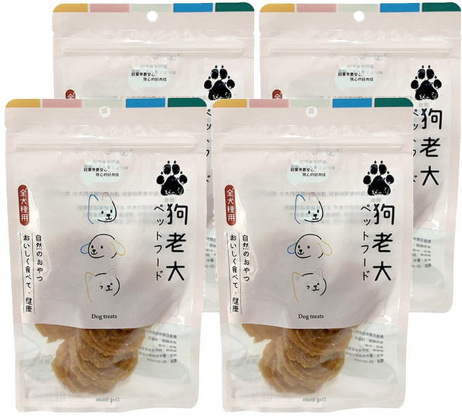狗老大 寵物零食, 4個, 芝麻雞腿圓片, 100g