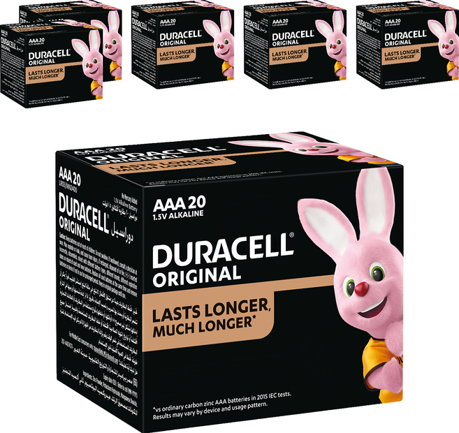台灣公司貨 DURACELL 金頂 經典AAA鹼性電池 4號, 20個裝, 6盒