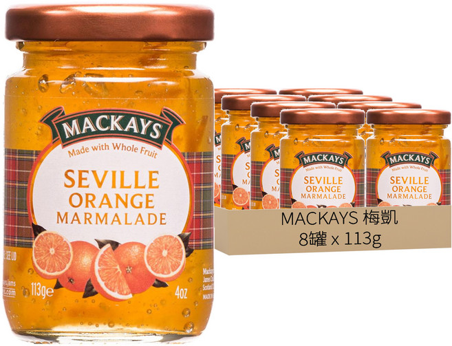 MACKAYS 梅凱 塞維利亞橘子果醬, 113g, 8個