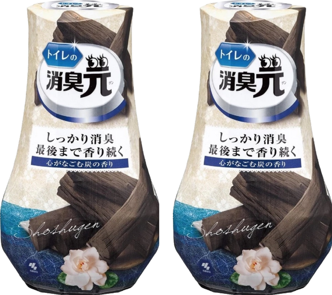 KOBAYASHI 小林製藥 消臭元 廁所芳香劑 木炭檀香, 400ml, 2瓶