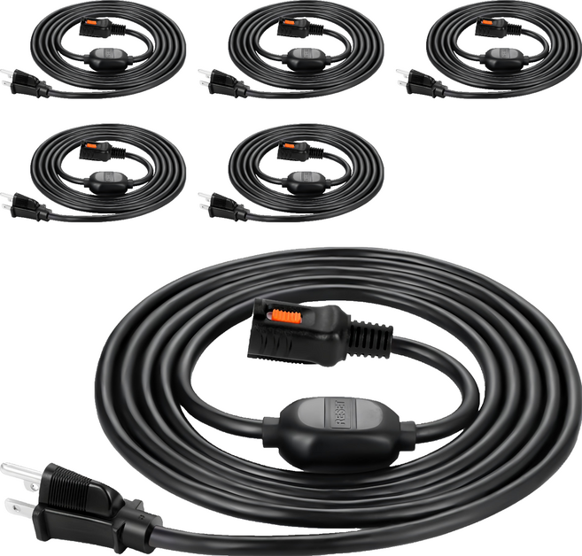 PowerSync 群加 一對一安全鎖中繼線 3孔, 6條
