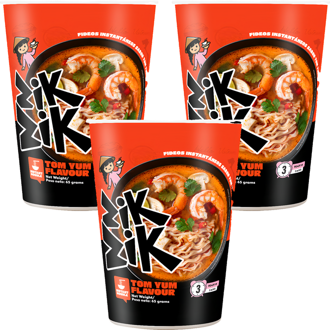 ZikZik 泰式酸辣風味杯麵 65g, 3入