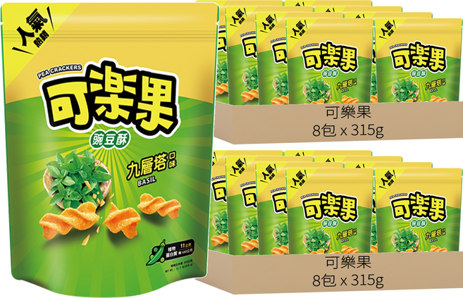 可樂果 九層塔口味, 315g, 16包