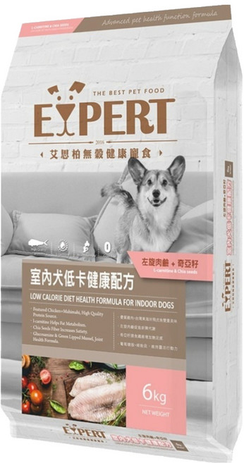 福壽實業 EXPERT 艾思柏 成犬專用配方飼料, 6kg, 1袋, 乾燥雞肉 + 奇亞籽