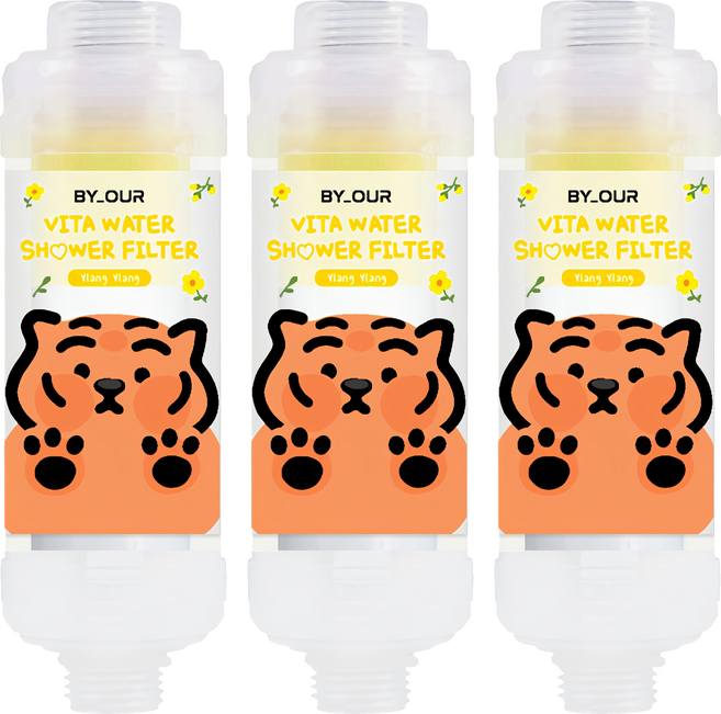 BY_OUR 完美純淨沐浴過濾器 MUZIK TIGER聯名款, 3個, 清雅伊蘭香