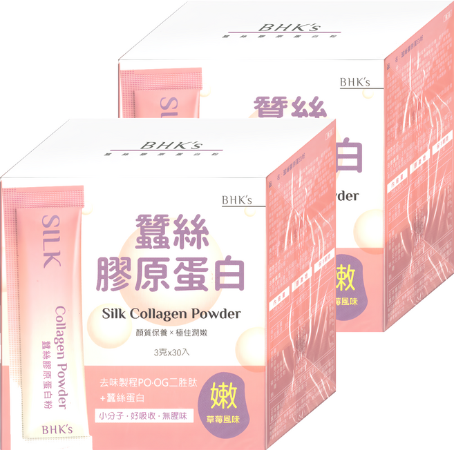 BHK's 蠶絲膠原蛋白粉 3g, 30包, 2盒