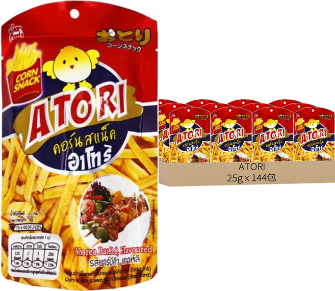 ATORI 卡拉薯條 BBQ, 25g, 144包