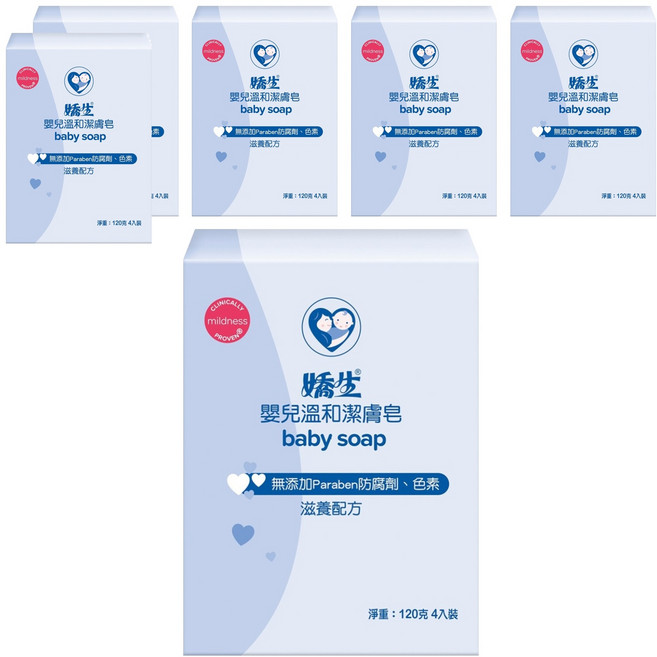 Johnson's 嬌生 嬰兒溫和潔膚皂 4個, 480g, 6盒